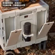 【ONE HOUSE】大森越野5輪折疊購物收納車 買菜車 購物車 平拉推車(150L巨型折疊手推車_六開門 1入)