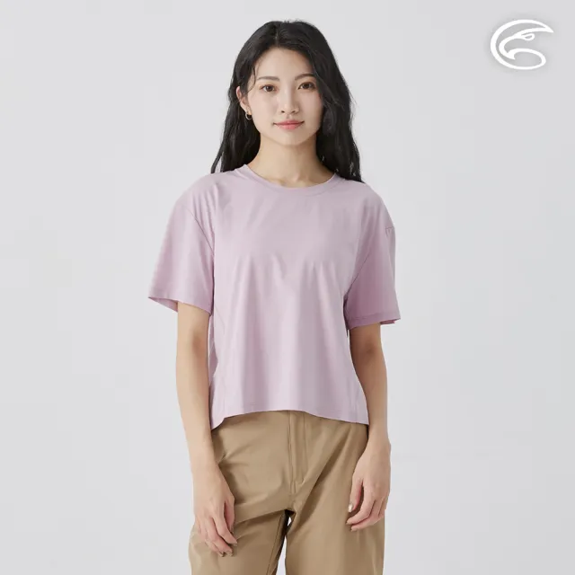 【ADISI】女彈性乾爽快排短上衣 AL2511064 粉紫 M-2XL(吸濕排汗 快乾 排汗衣)