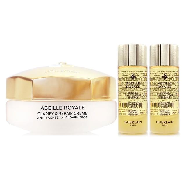【Guerlain 嬌蘭】皇家蜂王乳淨亮修護蜜霜50ml+淨亮精華水40ml*2(專櫃公司貨)