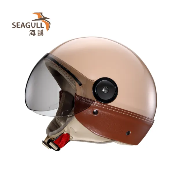 【SEAGULL 海鷗】TW-781Ｍ皮革側裙安全帽(半罩安全帽/多色挑選)