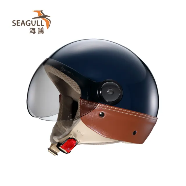 【SEAGULL 海鷗】TW-781Ｍ皮革側裙安全帽(半罩安全帽/多色挑選)