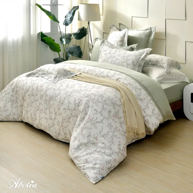 【Great Living 格蕾寢飾】Abelia 100%天絲木漿兩用被床包四件組-加大180x186cm(600織 多款)