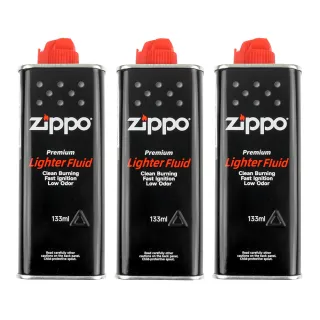 【Zippo】原廠專用打火機補充油-3罐優惠組合(中國製造)