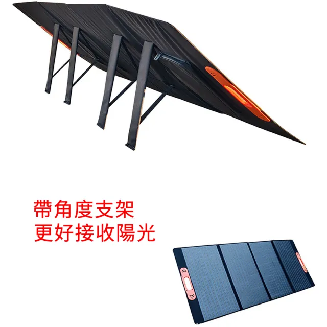 太陽能板 太陽能充電板 太陽能板發電設備100W(ETFE面板 可折疊 單晶硅 USB+DC+Typec輸出)
