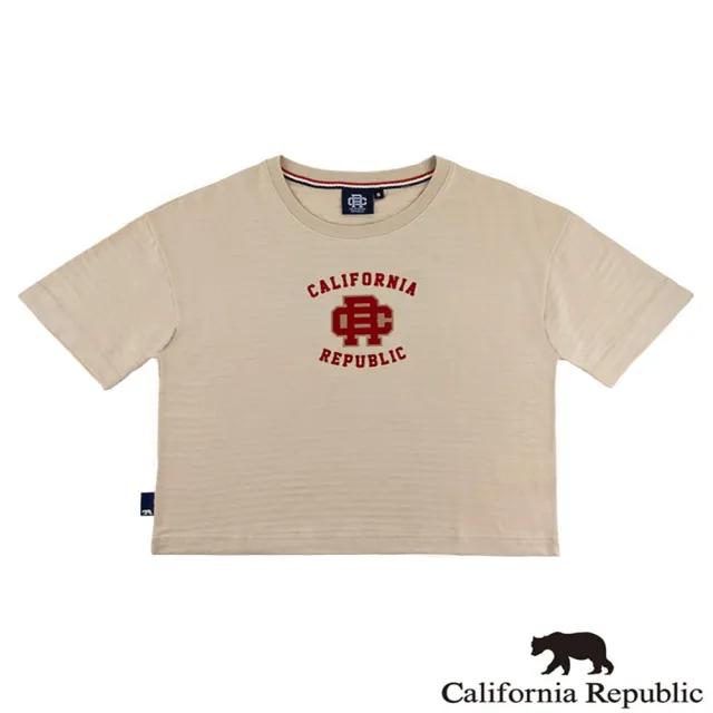 【California Republic】CR印花米卡短版落肩短袖TEE(女版)