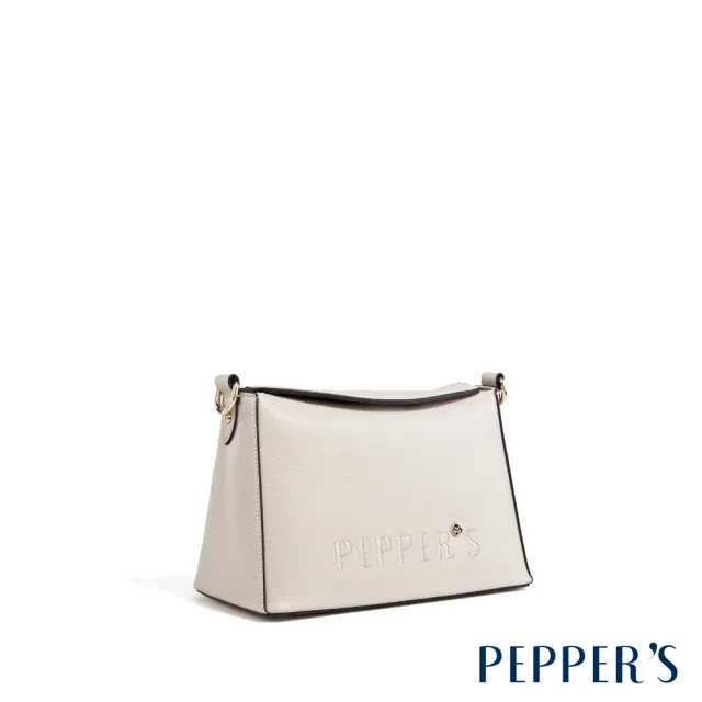 【PEPPER’S】雙11 INK 牛皮翻蓋單肩小方包 - 象牙灰/鼠尾草綠(真皮包包 小方包 斜背包 真皮 女)