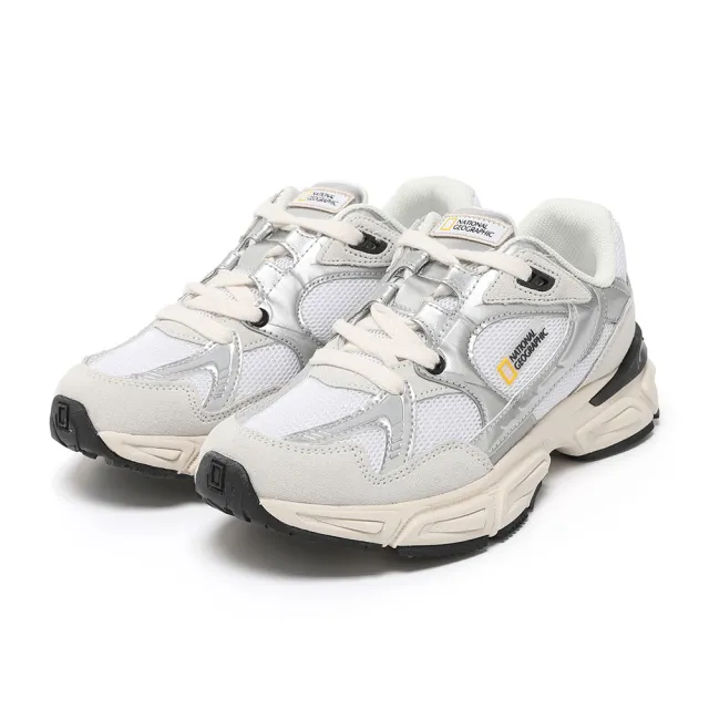 【National Geographic 國家地理】CONTOUR運動鞋 - 米白色/粉紅色/灰色/黑色(時尚穿搭)