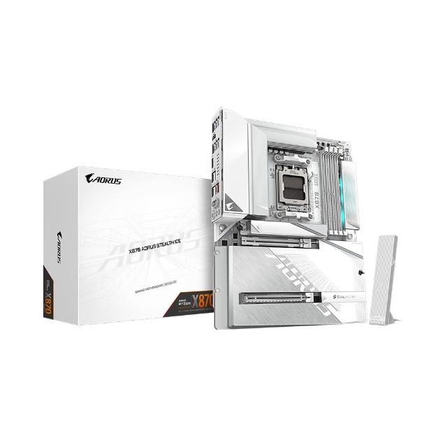 【GIGABYTE 技嘉】X870 AORUS STEALTH ICE 背插式 主機板+AMD R9 9950X3D 16核/32緒(M+C 組合包)