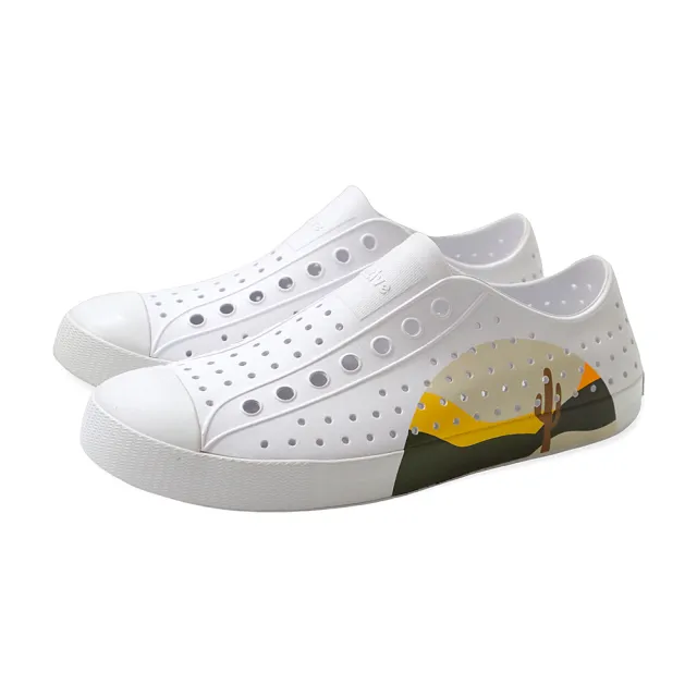 【Native Shoes】Native JEFFERSON WANDERFOAM BLOCK 洞洞鞋 男鞋 白/黃綠 F0000232-9274 no490