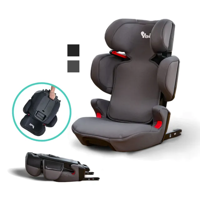 【YODA】VIP限定3-12歲手提折疊式汽車兒童安全座椅/汽座(ISOFIX/車置安全帶)
