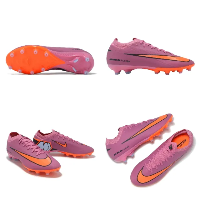 【NIKE 耐吉】足球釘鞋 ZM Vapor 16 Pro AG-PRO 男鞋 粉 橘 氣墊 人造草坪(FQ8684-600)