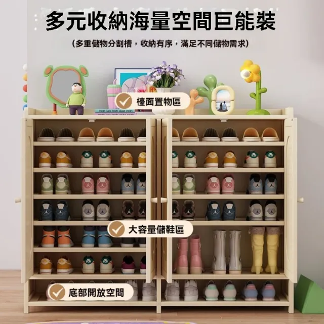 【匠俱】北歐風奶白透氣鞋櫃 四門八層120cm(玄關鞋櫃 置物鞋櫃 防潮收納櫃 鞋櫃 門口鞋架)