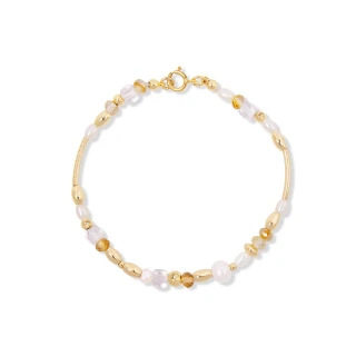 【Olivia Yao Jewellery】Glow  14K合金柔光黃水晶珍珠手鍊