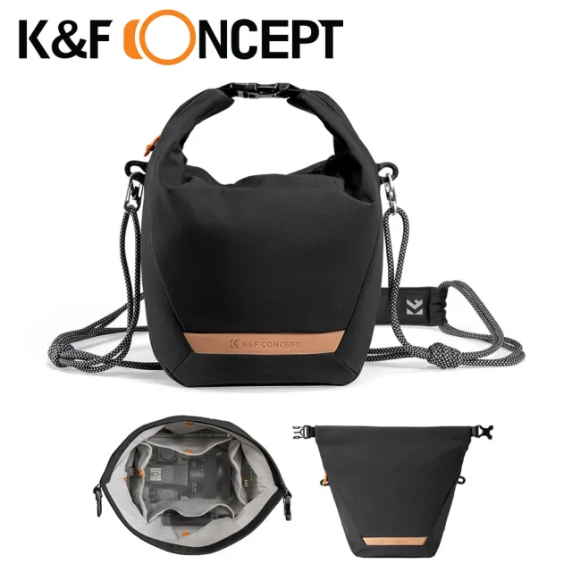 【K&F Concept】城市系列 輕巧肩背手提卷式攝影包 黑色(KF13.168V2)