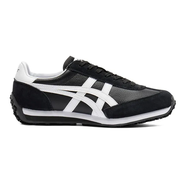 【Onitsuka Tiger】鬼塚虎 黑底白虎爪紋皮革 EDR 78 休閒鞋 (1183B411-001)