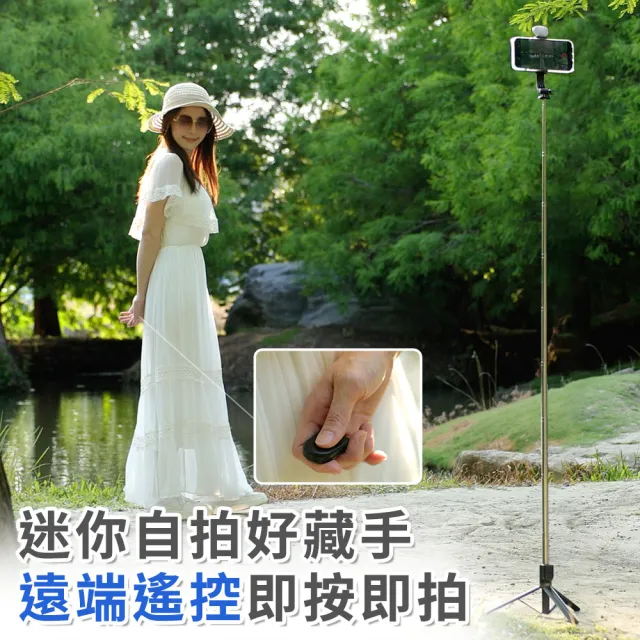 【東京電通】藍牙遙控補光自拍桿(自拍桿 自拍棒 自拍器 手機腳架 藍牙 手機三腳架 腳架)