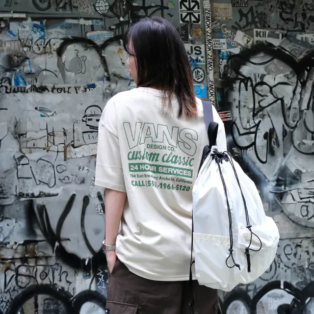 【VANS】官方旗艦 Old Skool Cinch 米白色後背包