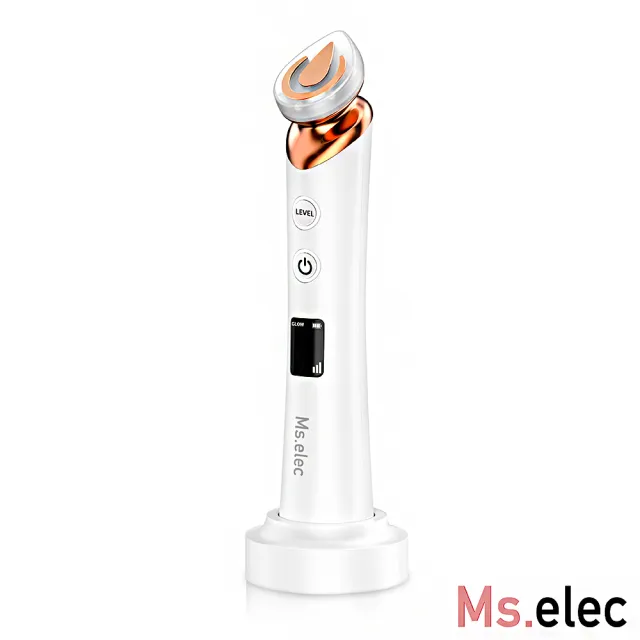 【Ms.elec 米嬉樂】暖霧保濕蒸臉機+全效水光美容儀 HS-002+SV-003(晶透潤肌組)