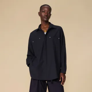 【ARVOpm】雙口袋寬鬆藏青色襯衫00082505102(新品上市)