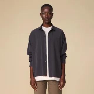 【ARVOpm】短版寬鬆深灰色襯衫00082505104(新品上市)