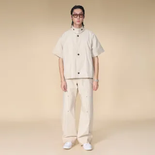 【ARVOpm】大口袋反摺淺卡其直筒褲00162505104(新品上市)