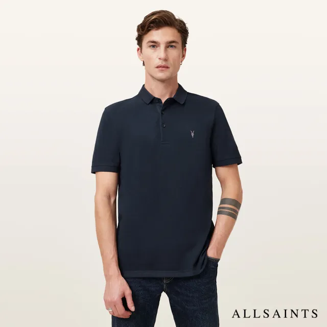 【ALLSAINTS】REFORM公羊頭骨純棉短袖POLO衫 -多色任選(修身版型)