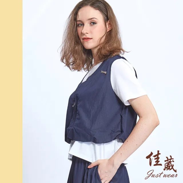 【Just Wear 佳葳】假兩件牛仔風澎澎上衣(Chic Puff Design Blouse)