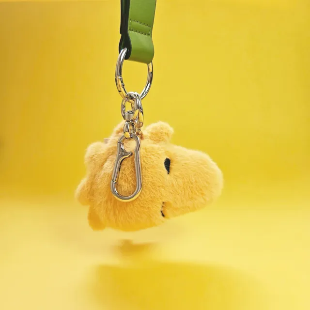 【BON TON TOYS】雙11 Woodstock糊塗塌客環保毛絨背包吊飾-黃(9cm 玩偶、娃娃、鑰匙圈)