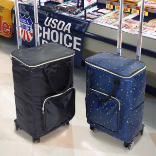 【ONE HOUSE】熱血TOP1 奈拉保溫輪折疊購物車_特大款/大款 收納包+拉桿車 1組 任選(買菜車/收納推車/推車)