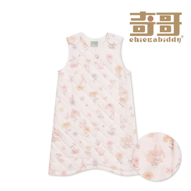 【奇哥】比得兔 嬰幼童裝 繽紛比得鋪棉防踢背心-天絲棉布+冰晶彈性纖維布(1-3歲)