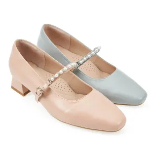 【A.S.O 阿瘦集團】BESO LADY GO系列-珍珠鑽飾低跟瑪麗珍鞋(女鞋_2色任選_網路限定)