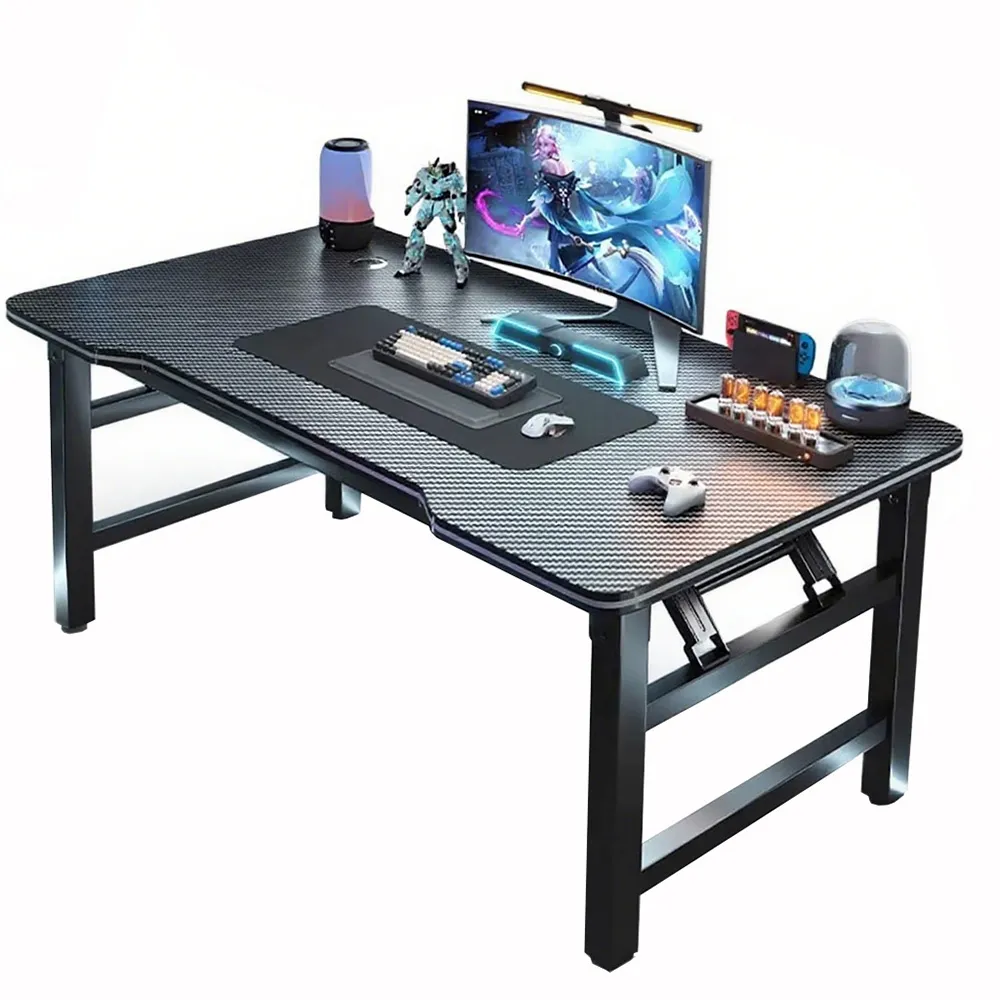 【匠俱】碳纖維折疊電競桌80*40*74CM(免安裝/碳纖維桌面/加固桌腿 折疊桌 電腦桌 電競桌 辦公桌 學習桌)