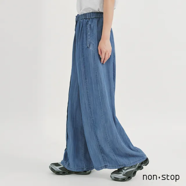 【non-stop】輕履時光丹寧寬褲-2色