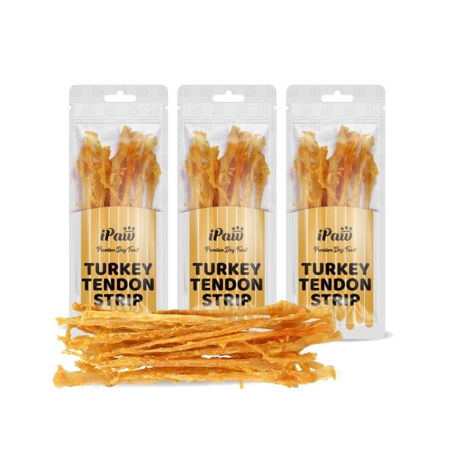 【iPaw】美國純火雞筋薯條 85g*3入組(狗零食/肉條/台灣製造/寵物零食)