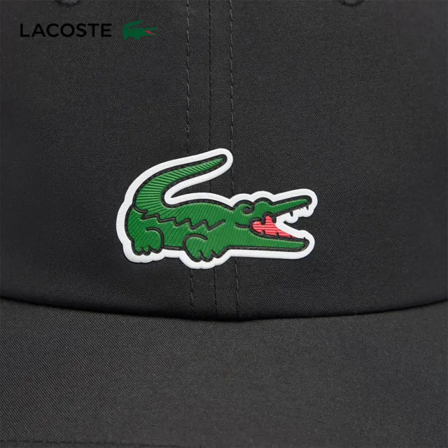 【LACOSTE】中性款-Lacoste網球 x Novak Djokovic棒球帽(黑色)