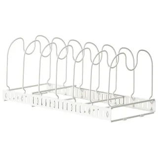 【hoi! 好好生活】懶角落伸縮鍋蓋架-白色