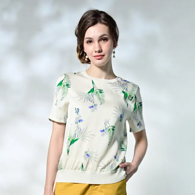 【御絹坊】春氛花朵蠶絲上衣