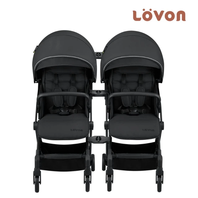【LOVON】GENIE 雙人推車 雙寶組(贈雙車智慧組合器*1 嬰兒推車 雙寶推車 雙胞胎推車)