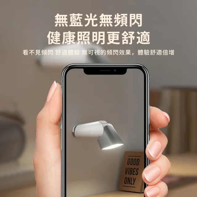 【YUNMI】多功能折疊護眼檯燈 LED檯燈 USB充電 三檔可調節 閱讀檯燈 宿舍床頭燈 手提應急燈 戶外手電筒