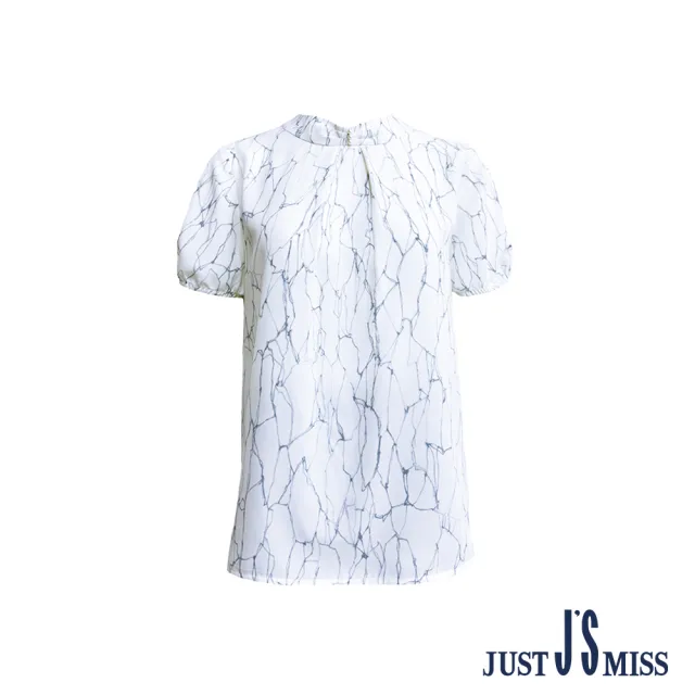 【Just J’S Miss】大理石印花雪紡上衣