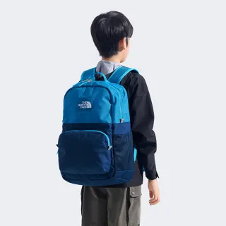 【The North Face】北面兒童藍色舒適背負大容量休閒後背包｜8EEWDDI