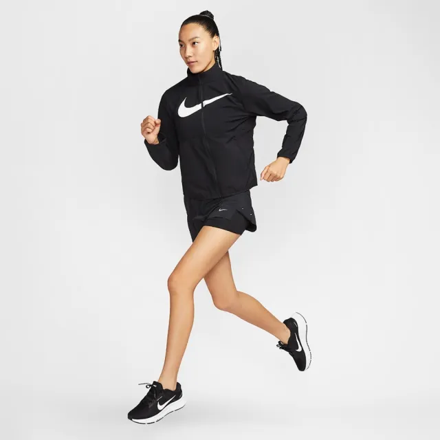【NIKE 耐吉】休閒外套 運動 休閒 女 AS W NK TEMPO SWSH HBR DF JKT 黑色(HV2648010)
