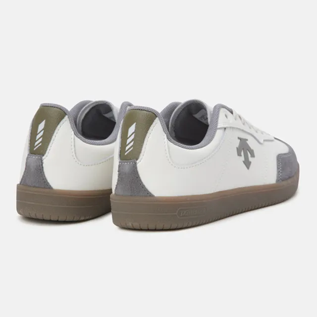 【DESCENTE】迪桑特 EDGE COURT 中性 運動休閒鞋(綠白色/淺灰色/白色)
