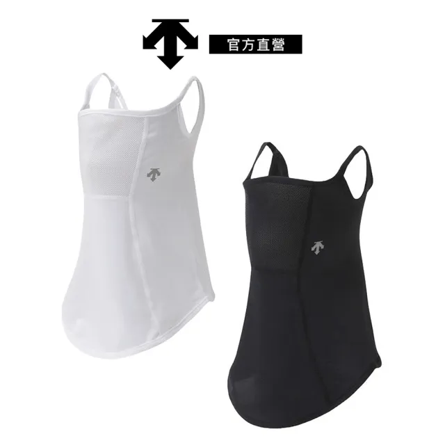 【DESCENTE】迪桑特 中性 跑步多功能掛防曬耳式圍脖(黑色/白色)