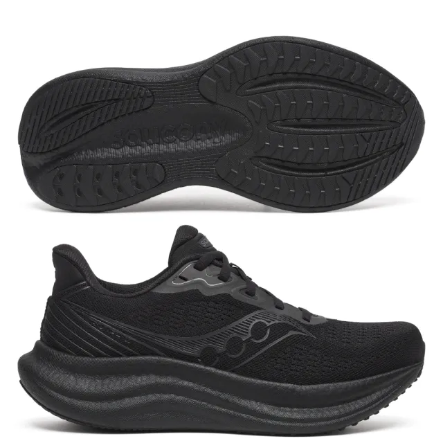 【SAUCONY 索康尼】TRIUMPH 23 男款 一般楦 寬楦 慢跑鞋(S21023 黑 白藍 灰 影灰 化石灰 緩衝 勝利)