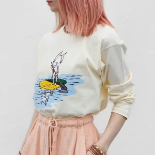 【CRYSTAL BALL 狗頭包】LOHAS Hippie 針織衫-米白(狗頭包)