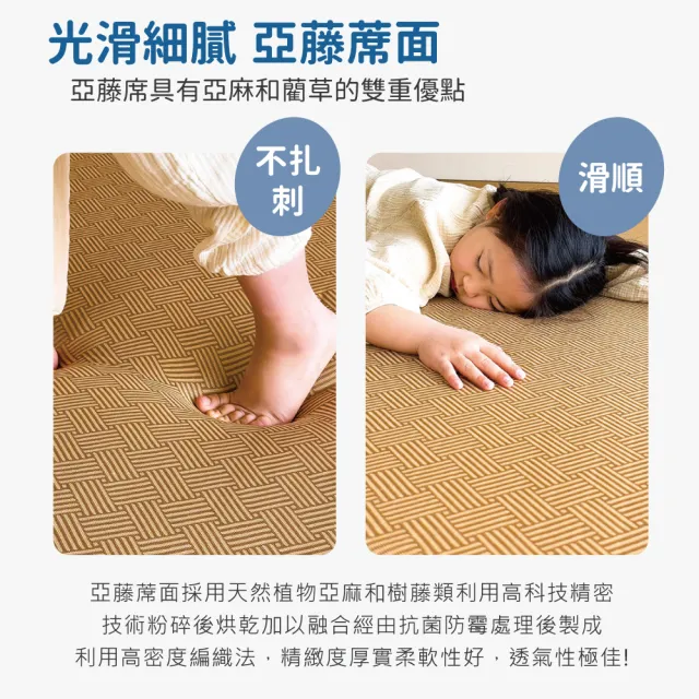 【R.Q.POLO】單人5cm 新絲柔抗菌亞藤蓆三折床墊 3x6尺 (多款任選)