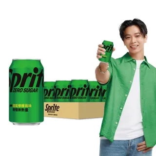 【Sprite ZERO SUGAR 雪碧無糖】無糖零卡 易開罐330ml x4組(共24入;6入/組)