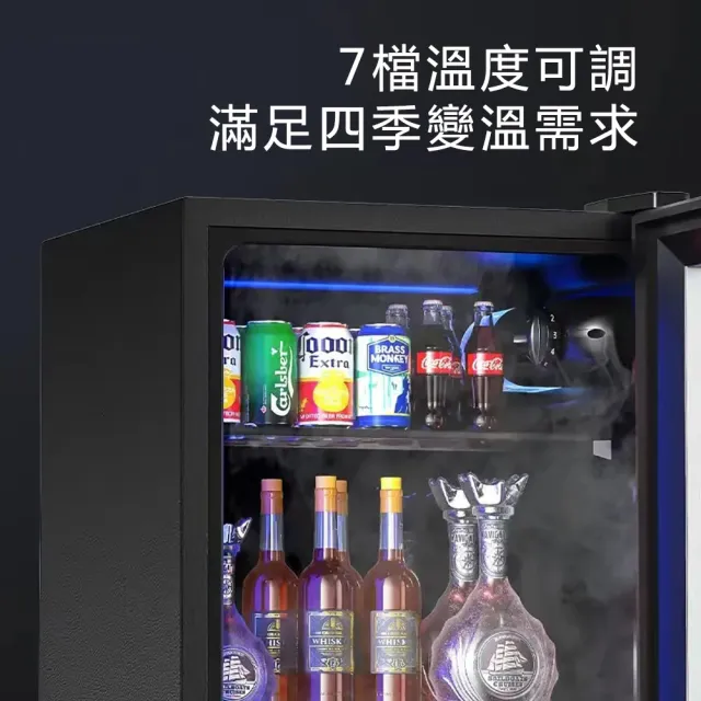 92L冷藏櫃 110v-透明冰箱 酒水冰吧 飲料茶業冷藏保鮮 酒店賓館辦公室飲料小冰櫃(冷藏櫃/冰箱)