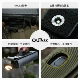 【OUTASK】原廠 伸縮燈收納包(收納 收納袋 露營燈 露營收納袋 露營收納 露營 逐露天下)